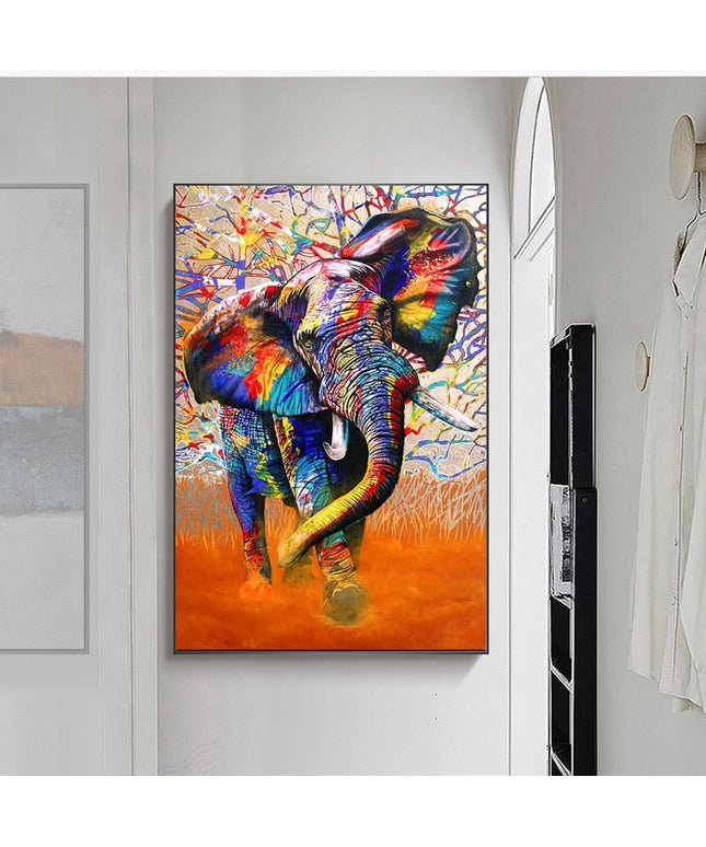 Elephant graffiti art Wall Poster