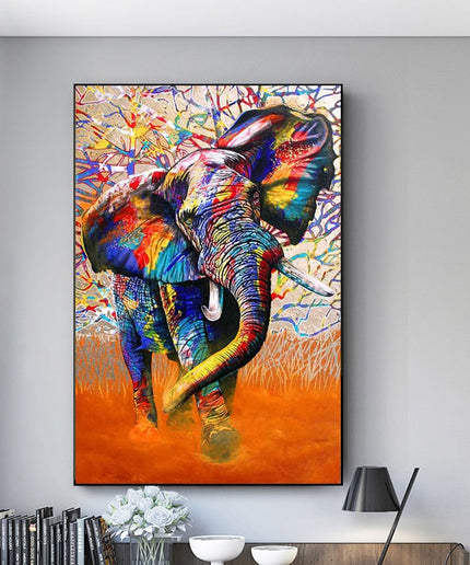 Elephant graffiti art Wall Poster