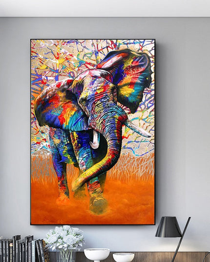 Elephant graffiti art Wall Poster