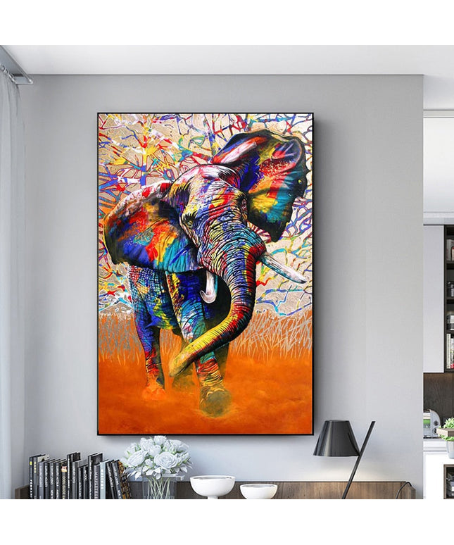 Elephant graffiti art Wall Poster
