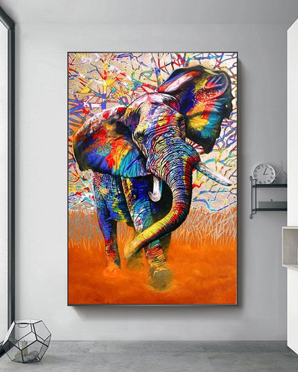 Elephant graffiti art Wall Poster