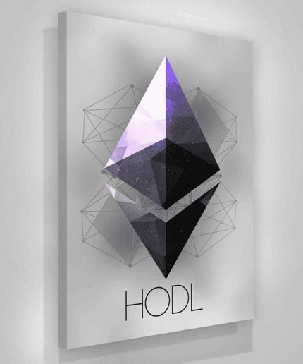 HODL Bitcoin Art Poster: Inspirational Crypto Art for Digital Currency Fans