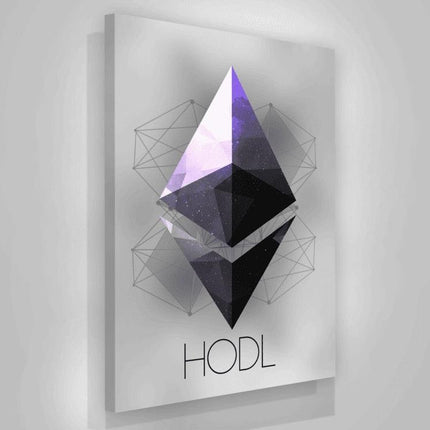 HODL Bitcoin Art Poster: Inspirational Crypto Art for Digital Currency Fans