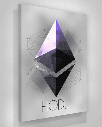 HODL Bitcoin Art Poster: Inspirational Crypto Art for Digital Currency Fans