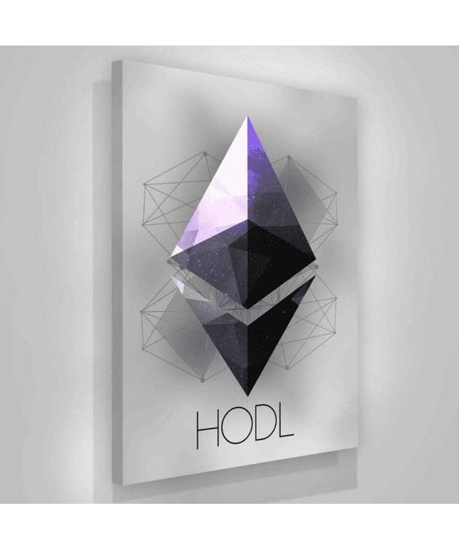 HODL Bitcoin Art Poster: Inspirational Crypto Art for Digital Currency Fans