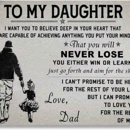 Daughter - Love Dad Wall Poster