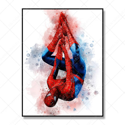 Heroic Splash: Avengers Marvel Movie Characters Canvas Print 