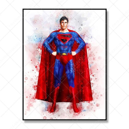 Heroic Splash: Avengers Marvel Movie Characters Canvas Print 