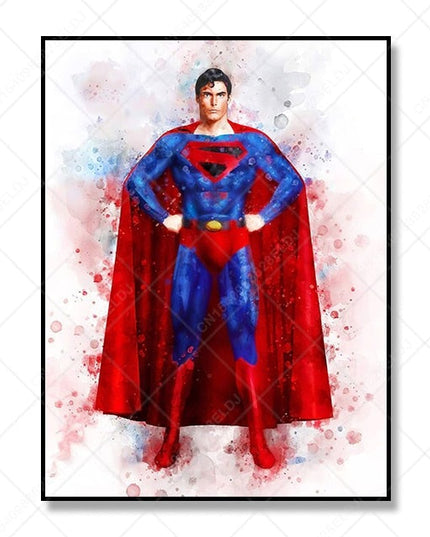Heroic Splash: Avengers Marvel Movie Characters Canvas Print 
