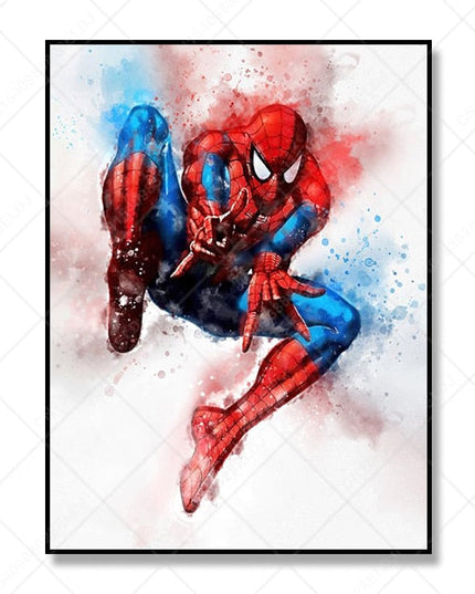 Heroic Splash: Avengers Marvel Movie Characters Canvas Print 