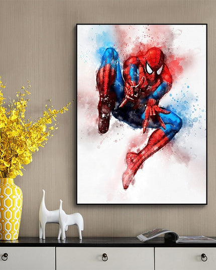 Heroic Splash: Avengers Marvel Movie Characters Canvas Print 