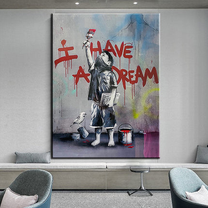 Hopeful Art: I Have A Dream Banksy Print Wall Poster