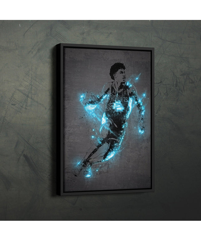 Hornets Rising LaMelo Ball Poster: Bold and Modern Sports Art for Fans