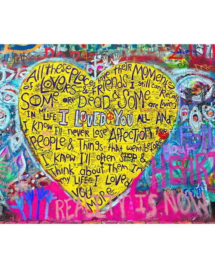 I Love You Dear Graffiti Print: Playful and Romantic Wall Art