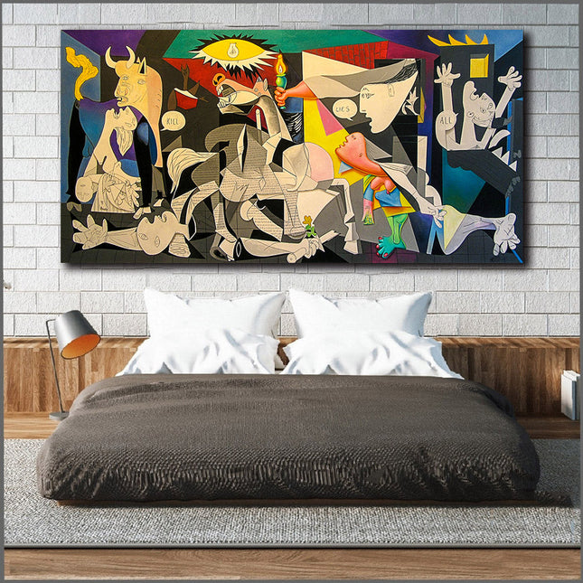 Iconic Masterpiece - Guernica Artwork by Picasso Canvas Print Wall Poster