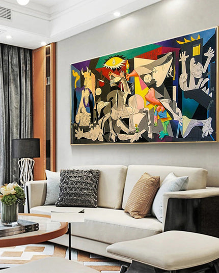 Iconic Masterpiece - Guernica Artwork by Picasso Canvas Print Wall Poster