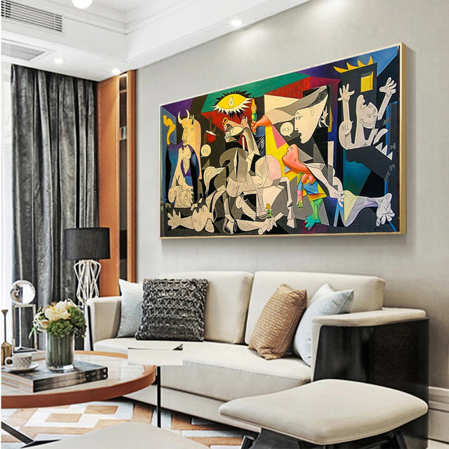 Iconic Masterpiece - Guernica Artwork by Picasso Canvas Print Wall Poster