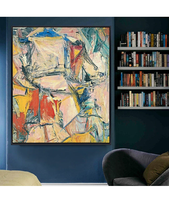 Interchange Modern Abstract - Willem De Kooning Canvas Poster Wall Poster