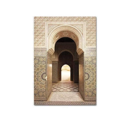 Islamic Elegance Architecture Canvas Wall Art: Elegant Home Decor