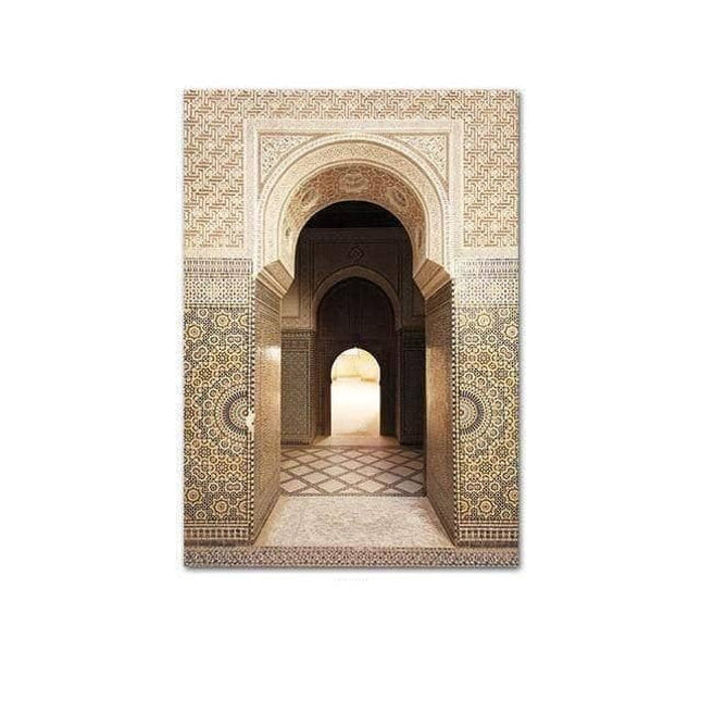 Islamic Elegance Architecture Canvas Wall Art: Elegant Home Decor