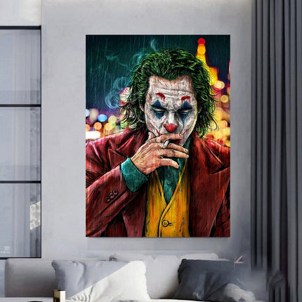 Joker's Plot - Arthur Fleck Canvas Wall Poster Critiquing the World Wall Poster