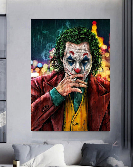 Joker's Plot - Arthur Fleck Canvas Wall Poster Critiquing the World Wall Poster