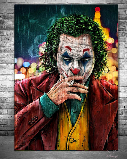 Joker's Plot - Arthur Fleck Canvas Wall Poster Critiquing the World Wall Poster