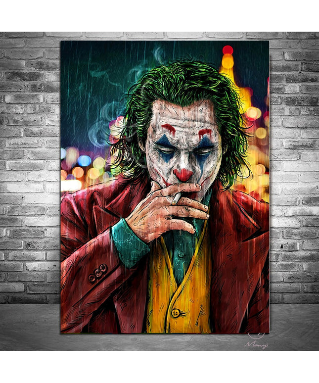 Joker's Plot - Arthur Fleck Canvas Wall Poster Critiquing the World Wall Poster