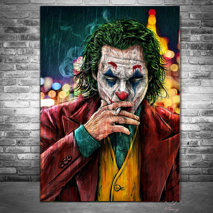 Joker's Plot - Arthur Fleck Canvas Wall Poster Critiquing the World Wall Poster