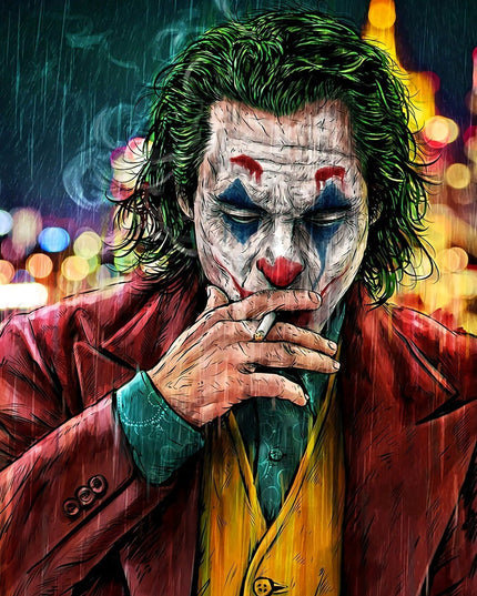 Joker's Plot - Arthur Fleck Canvas Wall Poster Critiquing the World Wall Poster