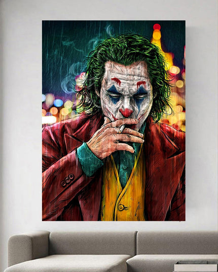 Joker's Plot - Arthur Fleck Canvas Wall Poster Critiquing the World Wall Poster