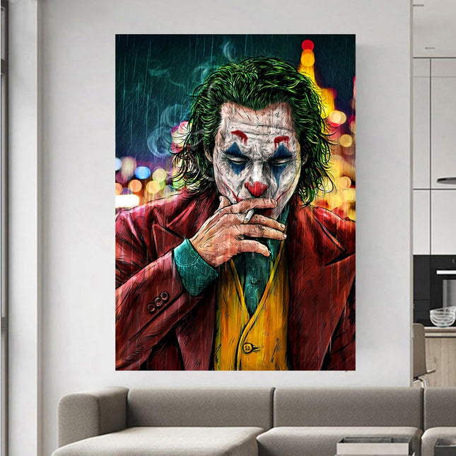 Joker's Plot - Arthur Fleck Canvas Wall Poster Critiquing the World Wall Poster