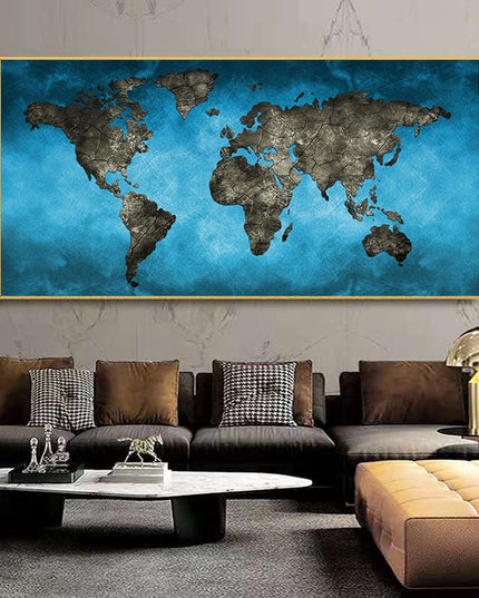 Journey of Exploration: Artistic World Map Canvas Poster 