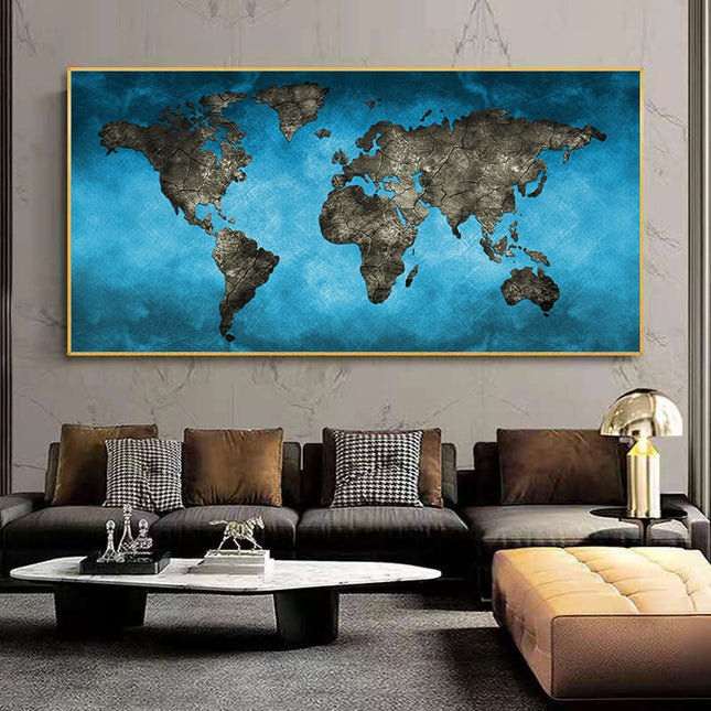 Journey of Exploration: Artistic World Map Canvas Poster 