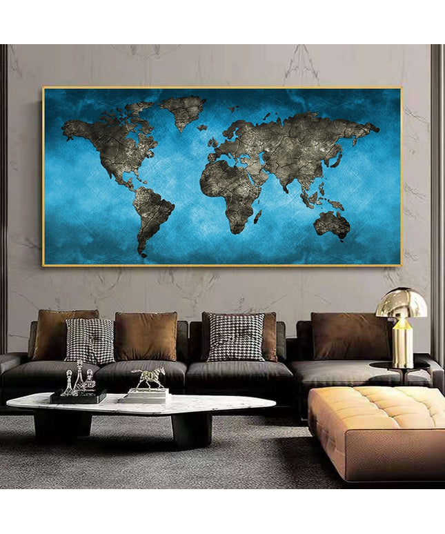 Journey of Exploration: Artistic World Map Canvas Poster 