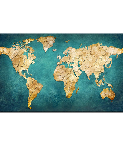 Journey of Exploration: Artistic World Map Canvas Poster 