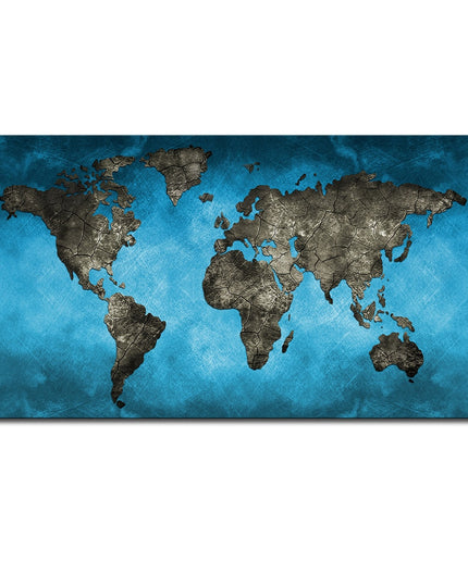 Journey of Exploration: Artistic World Map Canvas Poster 
