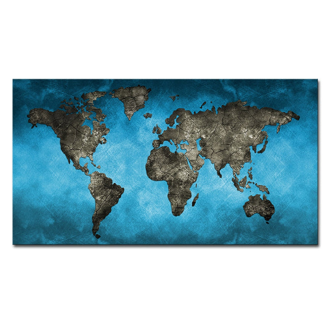Journey of Exploration: Artistic World Map Canvas Poster 