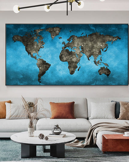 Journey of Exploration: Artistic World Map Canvas Poster 