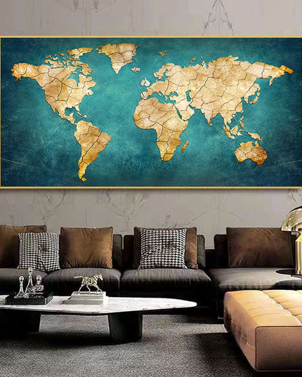 Journey of Exploration: Artistic World Map Canvas Poster 