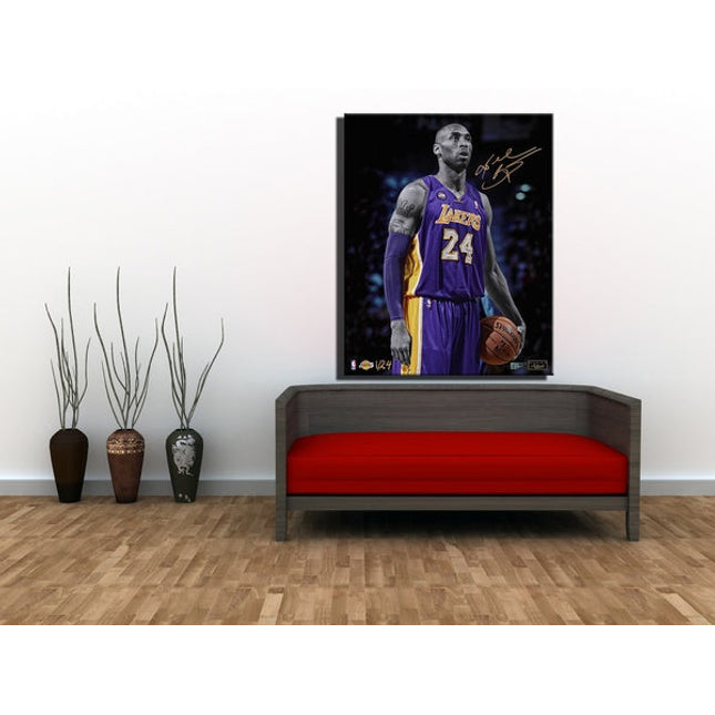 Kobe Bryant - Classic Lakers Portrait Canvas Print Wall Poster