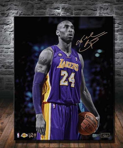 Kobe Bryant - Classic Lakers Portrait Canvas Print Wall Poster