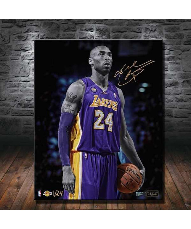 Kobe Bryant - Classic Lakers Portrait Canvas Print Wall Poster