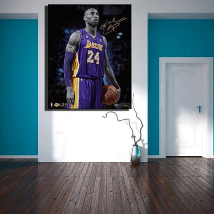 Kobe Bryant - Classic Lakers Portrait Canvas Print Wall Poster