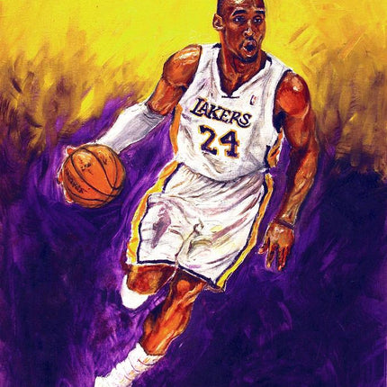 Copy of Superhero Kobe Bryant - Victory Moment Pose Canvas Print Wall Poster