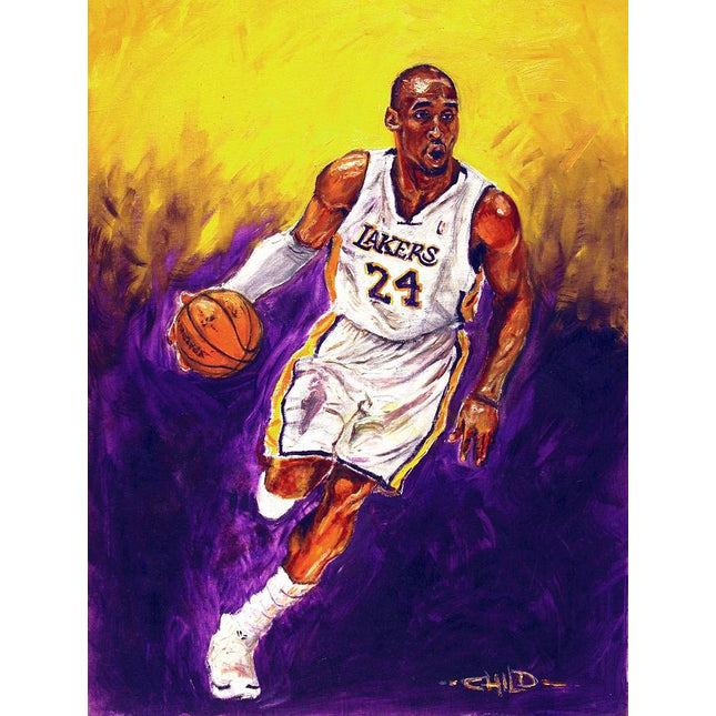Copy of Superhero Kobe Bryant - Victory Moment Pose Canvas Print Wall Poster