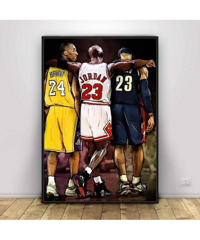 Legend Michael Kobe LeBron Art Wall Poster - Printing On Canvas