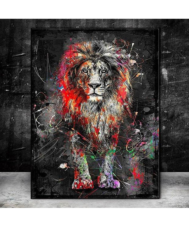 Lion Watching Wall Poster