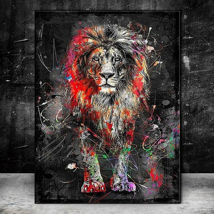 Lion Watching Wall Poster