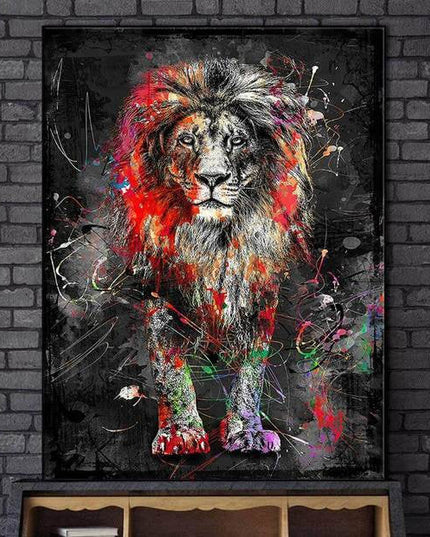 Lion Watching Wall Poster